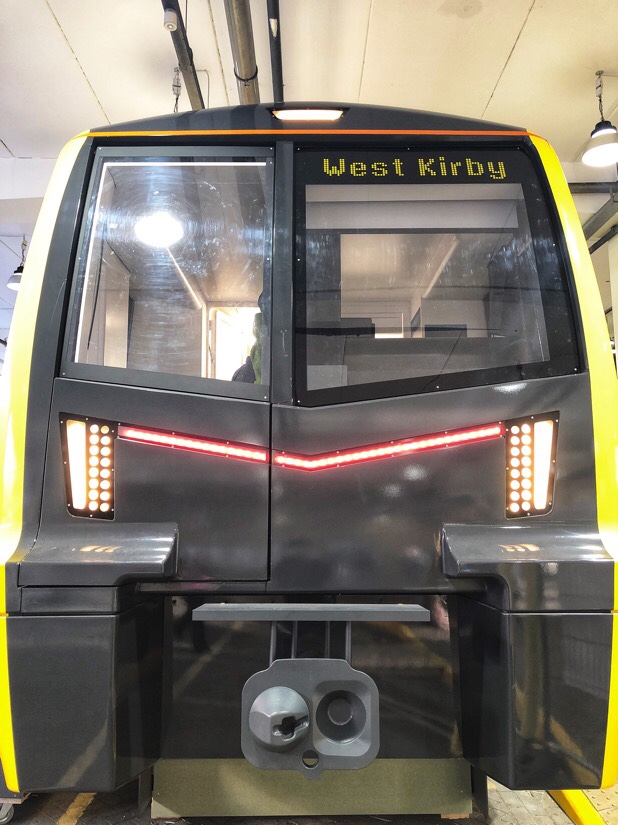Mock up of a Class 777 at Liverpool Lime Street Station which will be used on the Merseyrail System in Liverpool